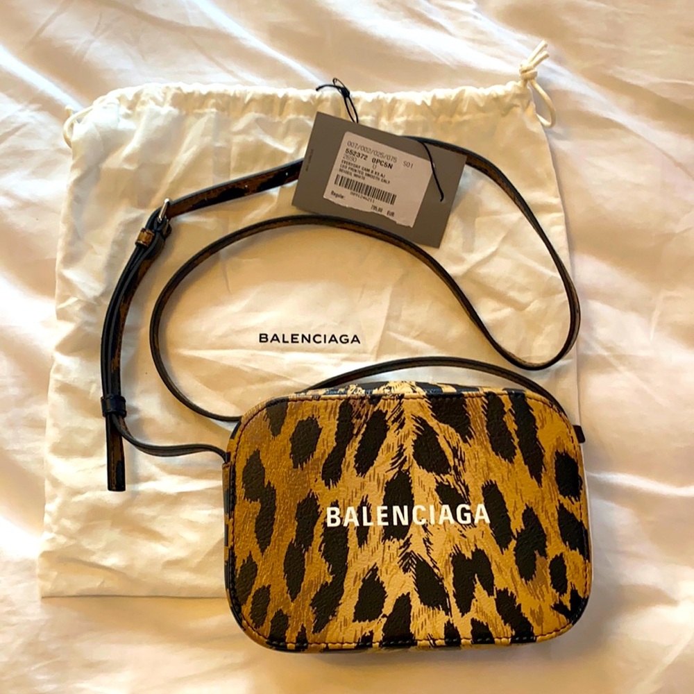 Balenciaga everyday camera bag in leopard NWT
